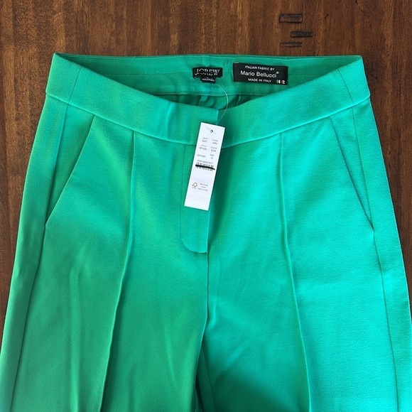 J. Crew Wide leg pants in Italian ponte BP436 Green Size 0 - Picture 4 of 5